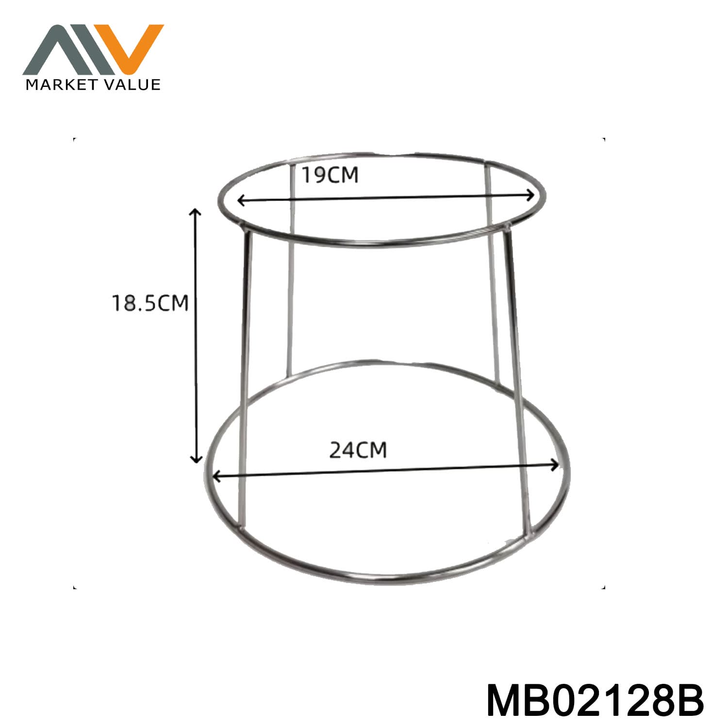 MB02128B Stray Plancha Stand Chrome