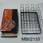 Matel Sprayed Non-Sticked Bbq Rib Rack In Color Box