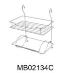 Chromium Shelf Unit + Roll Dispenser