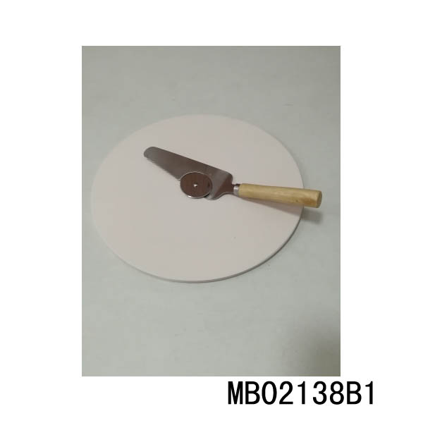 MB02138B1 Pizza Baking Stone With Cheese Shovel