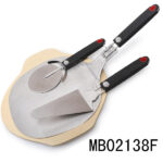S/S Pizza Baking Stone+2Pcs Pizza Shovel+Pizza Cutter