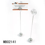 Chrome Menu Card Holder With Ball Stand