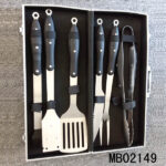 6Pcs Plastic Bbq Tools Pom Handle With Aluminum Box