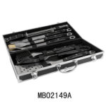 10Pcs S/S Plastic Bbq Tools Pom Handle With Aluminum Box