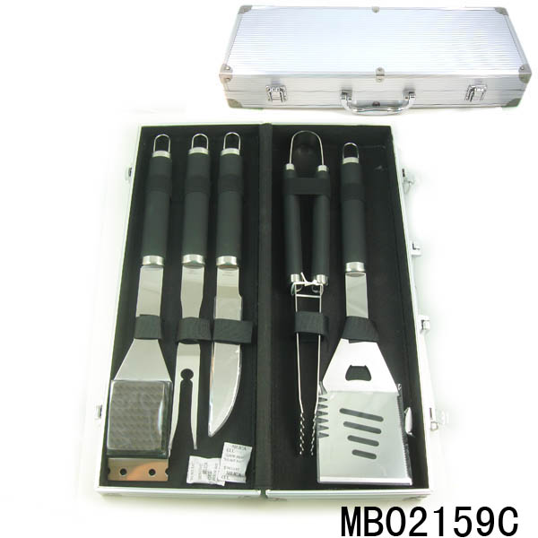 MB02159C 5Pcs Bbq Set With Aluminum Box
