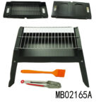 3Pcs Black Paint Spraying Grill+Brush+Food Tong In Box