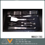 16Pcs Bbq Set With Abs Handle In Windows Box With Tray
