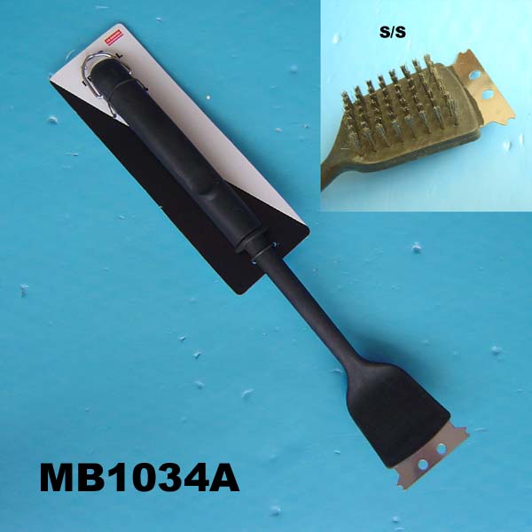MB1034A Bbq Brush Soft Grip Steel Tail