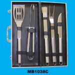 5Pcs S.S. Bbq Tools In Case With Paper Card
