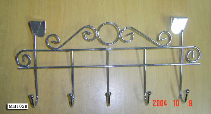 MB1058 5Pcs Chrome Over The Door Hook