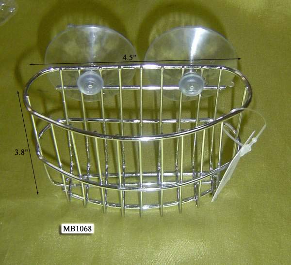 Chrome Shower Caddy W/2 Cupules