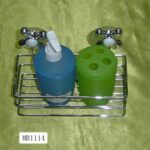 Chrome Bath Rack W/2 Cupules