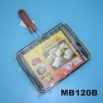 Bbq Mesh Pan+Net W/Wooden Handle Insert Paper