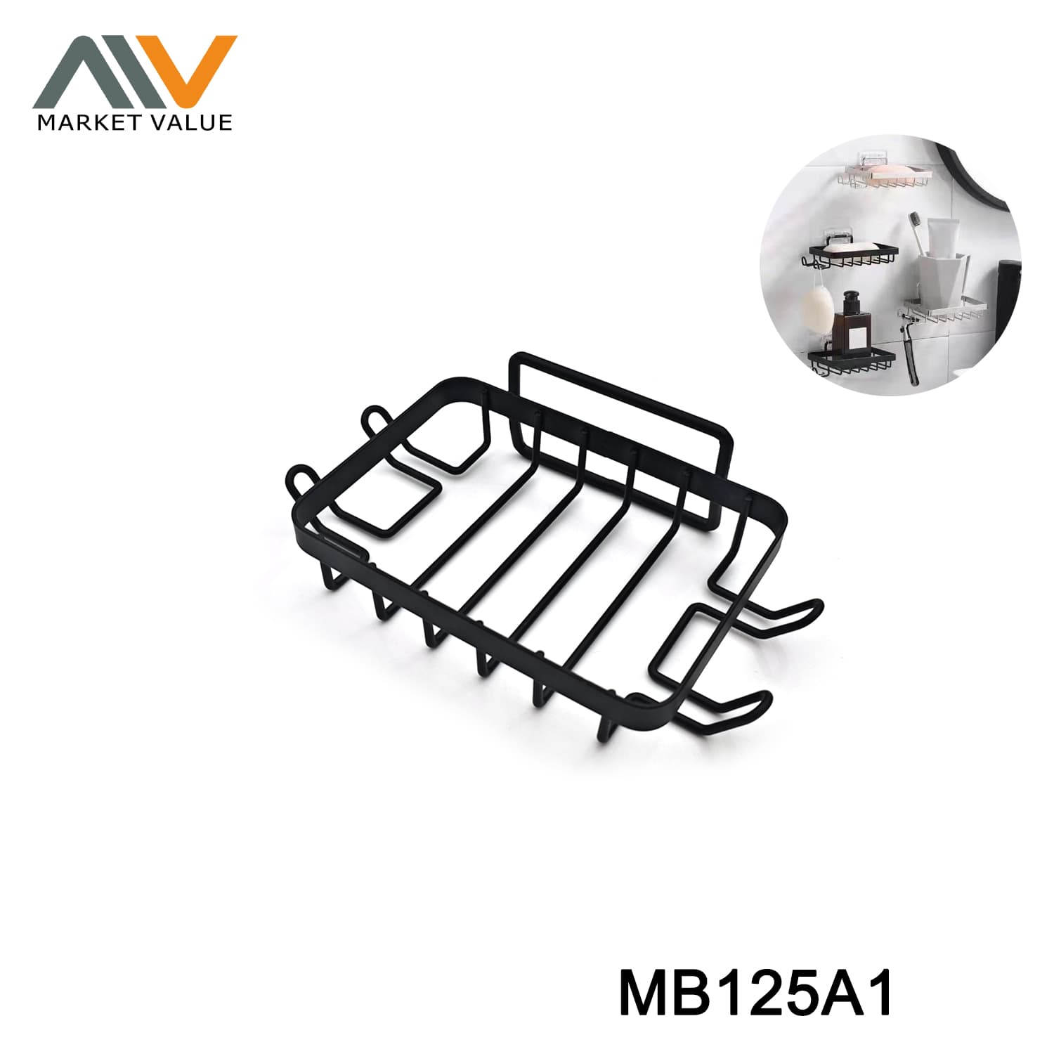 MB125A1 Power Coating Soap Holder Tag