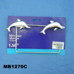 Chrome Towel Rack W/2 Cupule In Bath Room