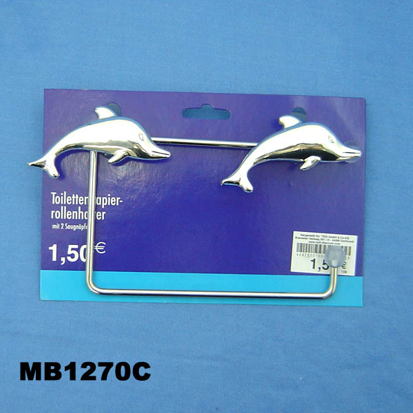 MB1270C Chrome Towel Rack W/2 Cupule In Bath Room