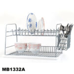 2 Level Bowl&Disc Shelf Double Coating W/Cutlery Holder &Water Tray