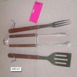 3Pc Wood Handle Bbq Tools