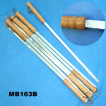 62Cm 6Pcs Bbq Skewer Round Wooden B/C Full Handle