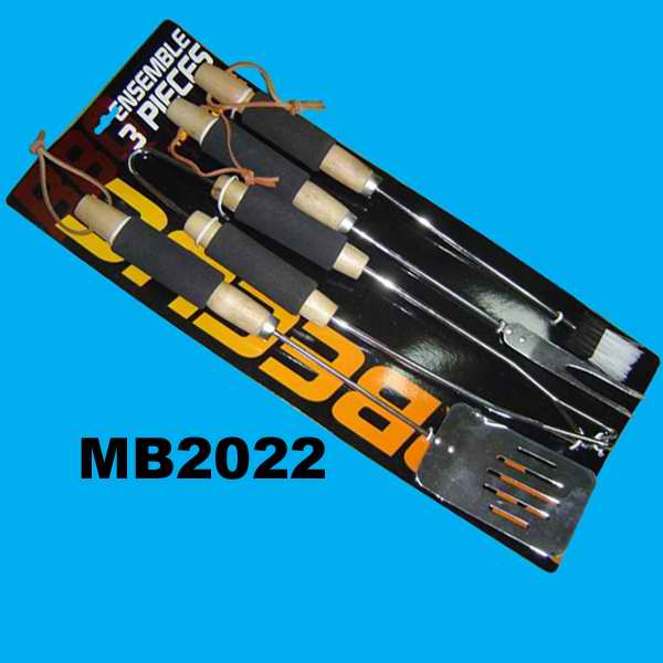 MB2022 4Pc Wood Handle Bbq Tools