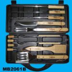 12Pc Wood Handle Bbq Tools