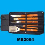 5Pc Wood Handle Bbq Tools