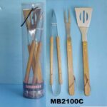 3Pcs Bbq Tools W/ Wooden Handle