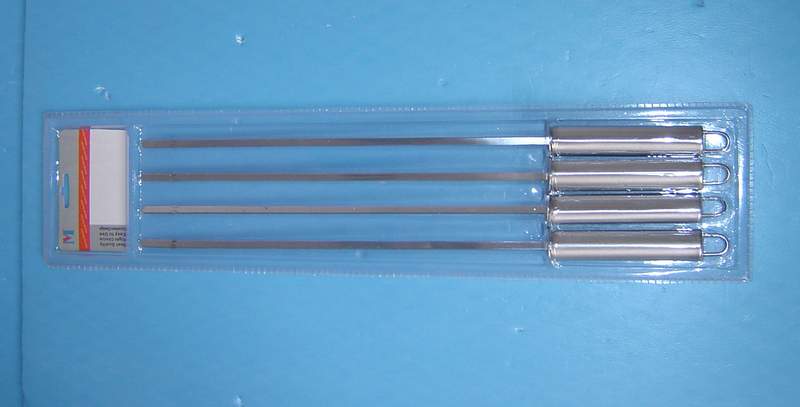 MB2112H 4Pcs S/S Bbq Skewer W/Cannulation D/B