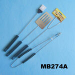 Bbq Set 4Pc Plastic Handle