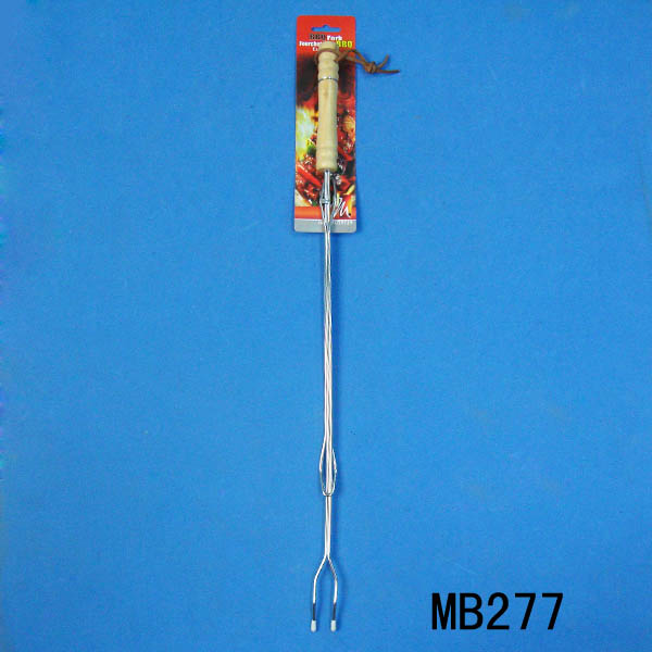 MB277 Extendable Bbq Fork Wooden Handle Tag Card