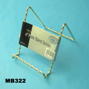 4" Plate Stand Gold Twised Wire