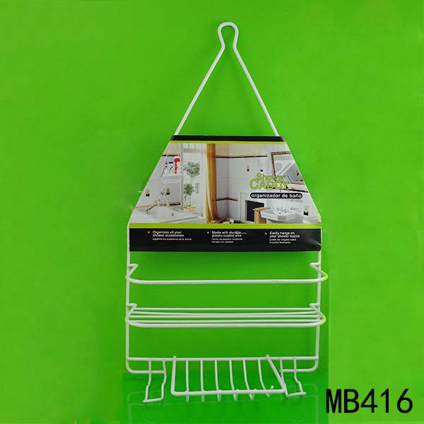 MB416 Bathroom Storage Rack Shower Caddy With Coating Wire