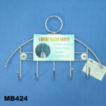 Chrome Plate Rack W.5 Hooks With Card