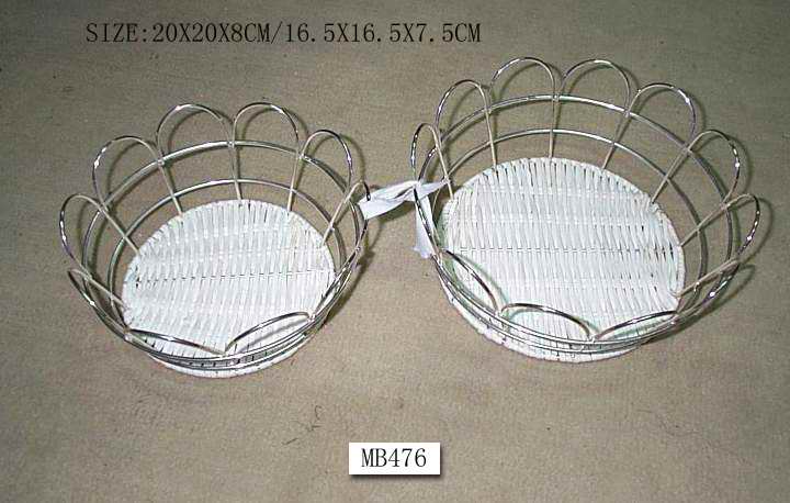 MB476 Round Fruit Basket W/Intertexture Bottom