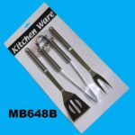 3Pc S.S. Bbq Tools Stainless Tube Handle