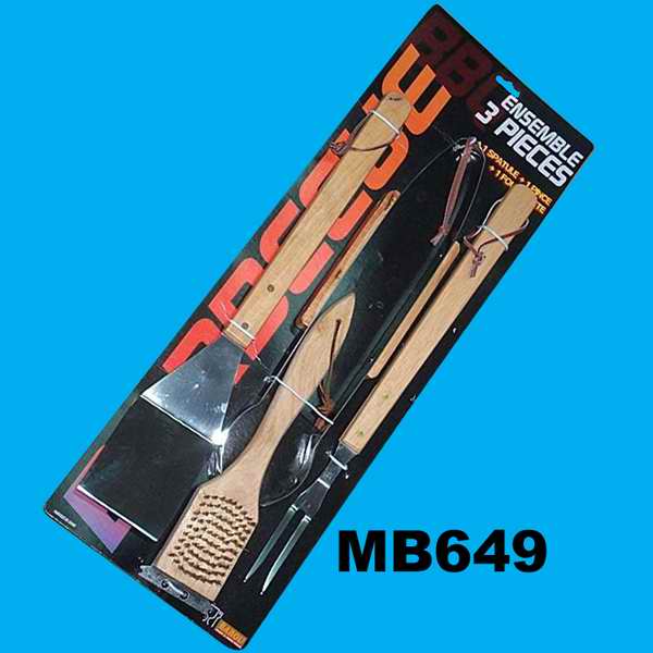 MB649 4Pcs Wood Handle Bbq Tools