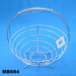 Chrome Fruit Basket W.Handle Tag Card