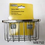 Chrome Sink Sponge Holder With Card