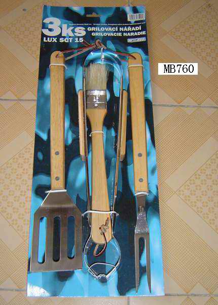 MB760 4Pcs Wood Handle Bbq Tools
