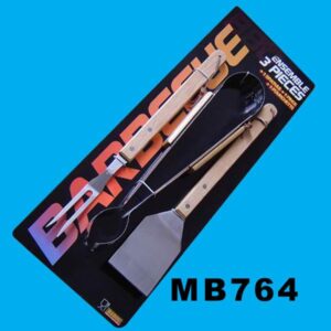 3Pcs Wood Handle Bbq Tools