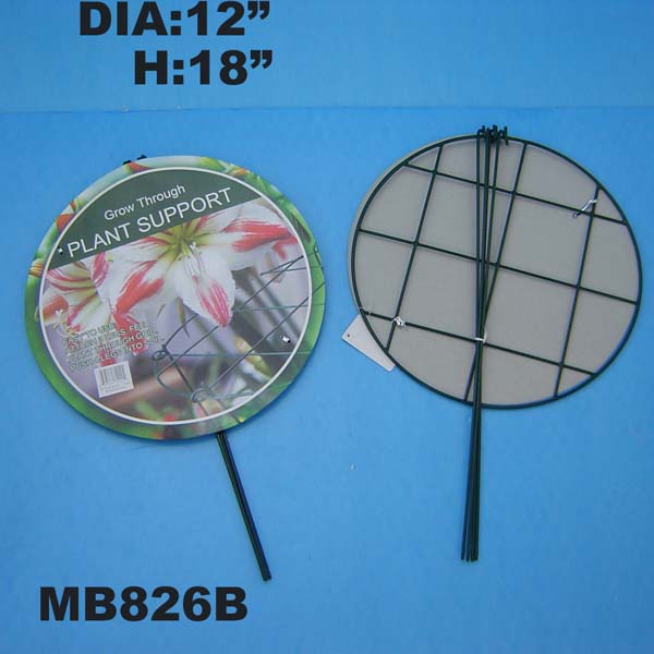 MB826B Plant Suport Rack Green Clr Dia"12" & 18"H