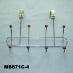 4Pcs Hook Hanger W/Wooden Bead Cooper Clr