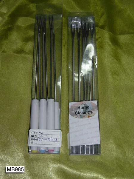MB895 6Pcs Cheese Fondue Forks Plastic Handle