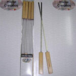 8 Pcs Bbq Skewer Wooden Handle In Pvc Box