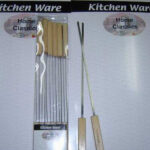 6 Pcs Bbq Skewer Wooden Handle In Pvc Box