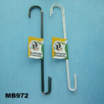 39Cm(L) Set Of 2Pcs "S" Shape Metal Hook （Green White）