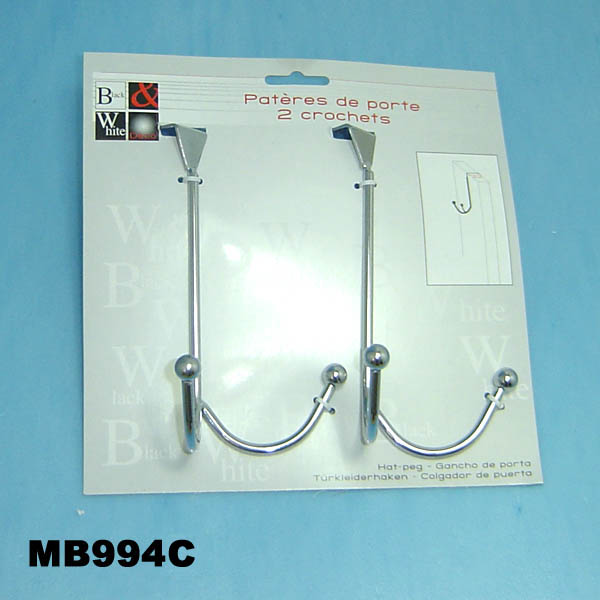 MB994C 2Pcs Over Door Hooks Tire Card