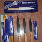 12Pcs Paring Knife W/Wood Handle In Color Box