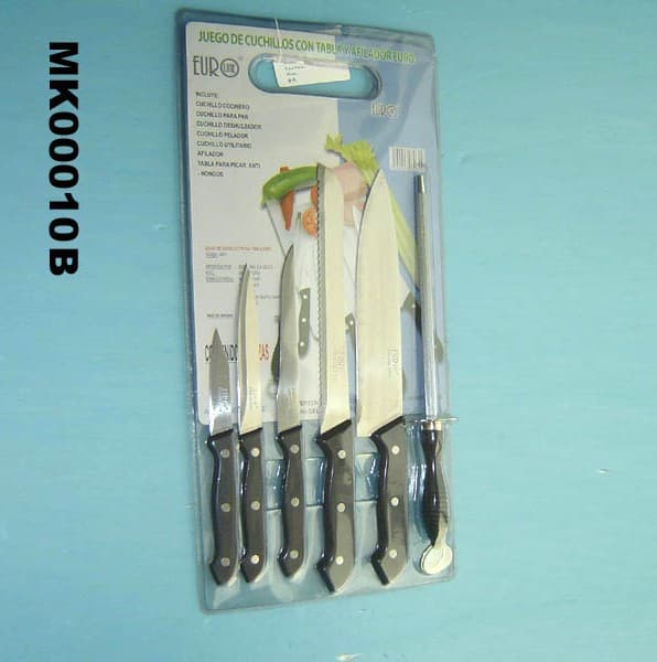 MK00010B 7Pcs Knives Set W/ Cuttin Board D/B