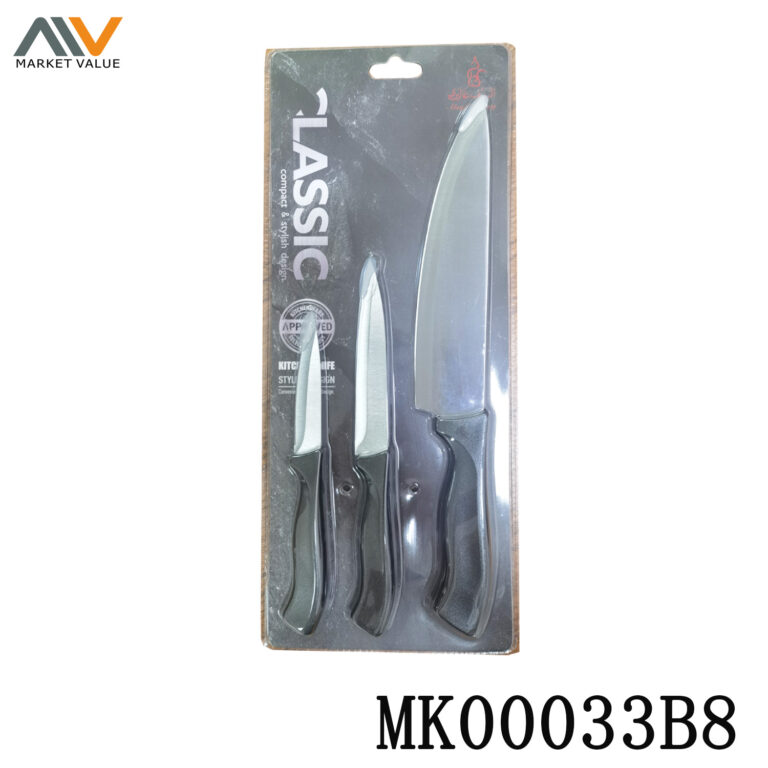3 Piece Chef Knife Set With Pp Handle